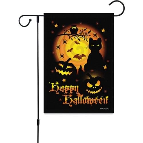 Happy Halloween Double-sided 3D printed Flag house flag&garden flag Halloween party Flags Hanging House Decoration style-1