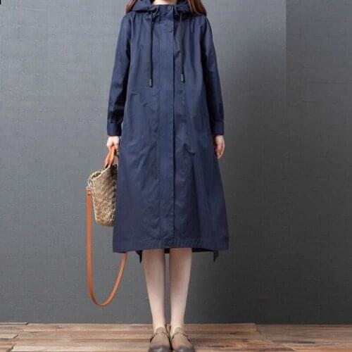 EASTQUEEN Women's Hooded Trench Coats