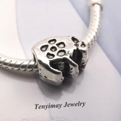 Cute Elephant Antique Alloy Beads European Charm Beads For Snake Chain Bracelet LB850