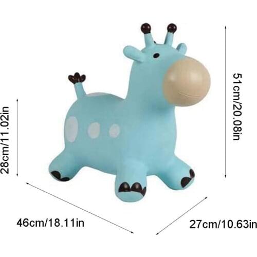 Inpany Bouncy Giraffe Hopper Inflatable Jumping Giraffe Bouncing Animal Toys M89C