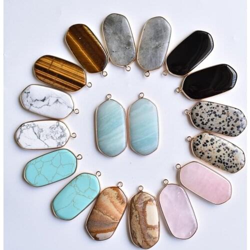Natural stone pendant connector Pendant Necklace Bracelet Earring connector accessories wholesale 8pcs/lot free shipping