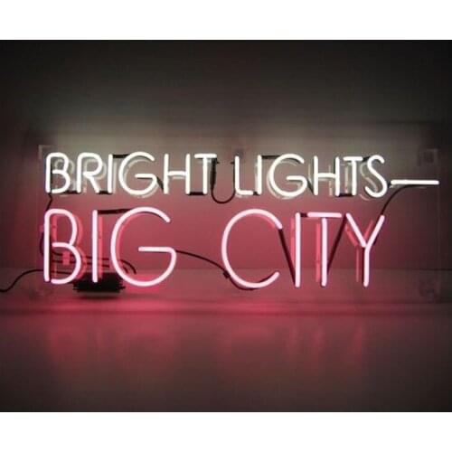 Neon Sign For Bright lights Big City Glass Tube Commercial Lamp resterant art light advertise custom DESIGN Impact Attract light