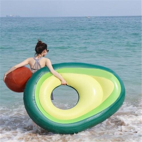 New avocado inflatable swimming pool floating large water inflatable mattress floating swimming ring