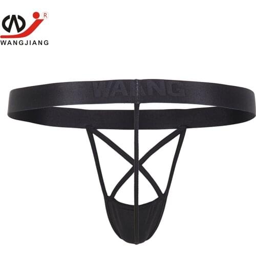 Leather Suspenders Gay Men Underwear Penis Pouch Mens Thongs and G Strings Jockstrap Sexy Lingerie Erotic Panties Backless Brand