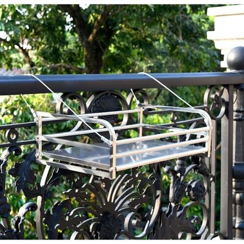 Balcony Hanging Stainless Steel Guardrail Flower Pot Hanger Indoor Shelf Stainless Steel Polished And Polished