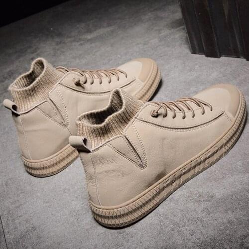 Casual Shoes Men Boots Casual Mens Sneakers Mens Causal Shoes For Men Sneaker Man Shoe Leather Fashion High Top Boot