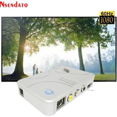 HD Audio video Converter Box HD to AV RCA S-Video Converter adapter 1080P HD2AV Support NTSC PAL CVBS For PS4 TV Monitor DVD