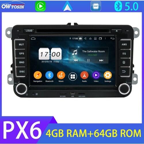 PX6 4+64G Car Multimedia Player For VW Golf Jetta Passat Polo Magotan Sharan Touran Tiguan 4G LTE BT 5.0 Android 10.0 Radio DSP