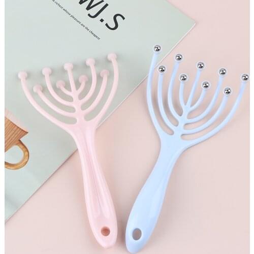 Nine-Finger Relaxing Massager Scalp Neck Relief Steel Ball Head Massager