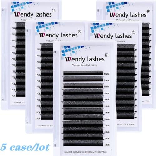5case/lot False Eyelashes Extension Faux Mink Eyelash YY Style Hand-woven Mesh Surround Lashes Natural Lash Extension Supplies