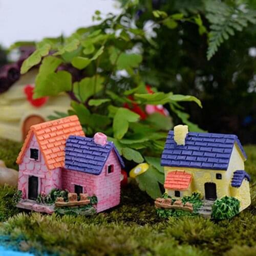 Fairy Garden Miniature Resin House Villa Micro Landscape Bonsai Ornament Decor