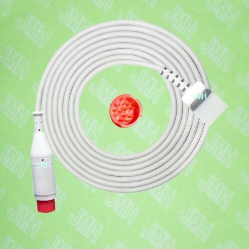 Compatible with M1567A,M1568A Philips(HP)-Utah IBP transducer Adapter cable,12pin to 4pin