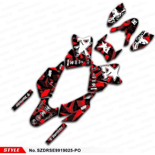 Aftermarket MX Graphics for DRZ400SM DRZ400E DRZ 400 SM Enduro DRZ400 SM E KLX 400R 99 to 19, Style No. SZDRSE9919025-PO