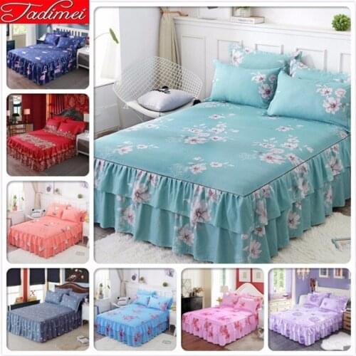 Bed Skirt New Fashion Bedspreads Adult Kids Child Soft Cotton Bed Linen Single Twin Queen King Size Bed Cover 180x220 200x230 2m