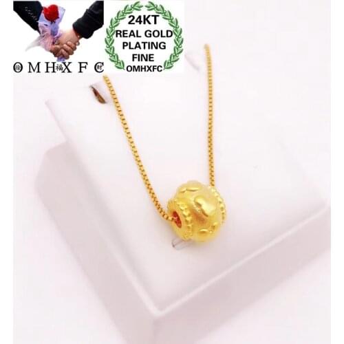 OMHXFC Jewelry Wholesale YM242 European Fashion Hot Fine Woman Man Party Birthday Wedding Gift Rat Beads 24KT Gold Pendant Charm