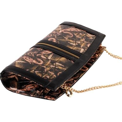 FB90021 Show Story Womens Girls Punk Zipper Design Fashion Outdoor Evening Clutch Handbag Bag