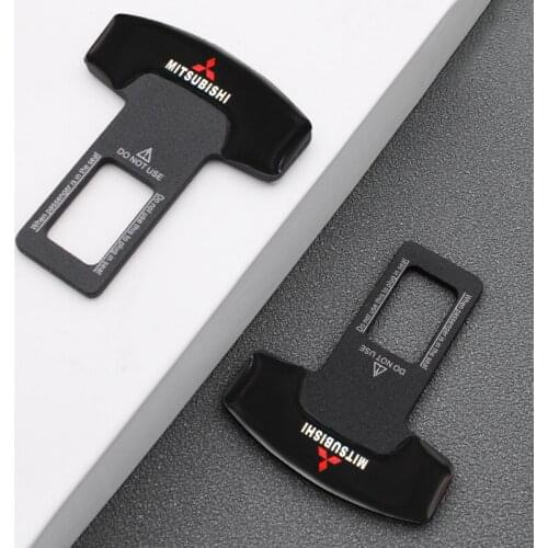 1/2PCS Quality Alloy Car Seat Belt Cover Clip Safety Belt Plug For Mitsubishi Outlander xl 3 lancer pajero 4 l200 Car Accessorie