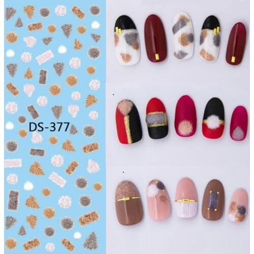 1 Pc Colorful Cactus Animals Stripe Spot Watermark Large Sheet Decal Sticker DS-374-382 Japan Manicure Nail Sticker
