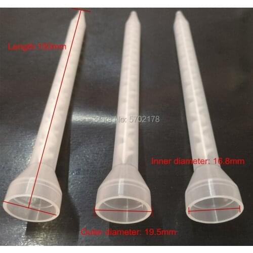 10pc/bag 06-18Adhesive Mixing Nozzle AB Glue Quick Mixer Round Mixed Tube
