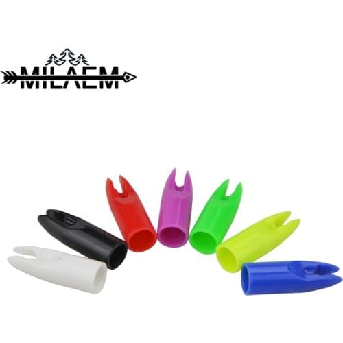 100 pcs OD 9 mm ID 7 mm Arrow Nocks Plastic Nock For 6.8-6.9 mm Arrows Shaft Compound Recurve Bow Hunting And Shooting Archery