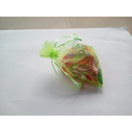 1000pcs 10*15 Green gift bags for jewelry/wedding/christmas/birthday Organza Bags with handles Packaging Yarn bag