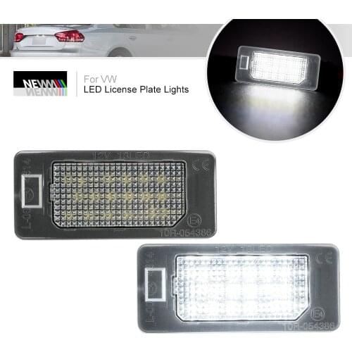 2x Error Free White Led License Plate Lights Tail Lamp For Volkswagen VW Jetta MK6 MK7 Tiguan MK1 MK2 Touran Caddy MK4 Golf 6 7