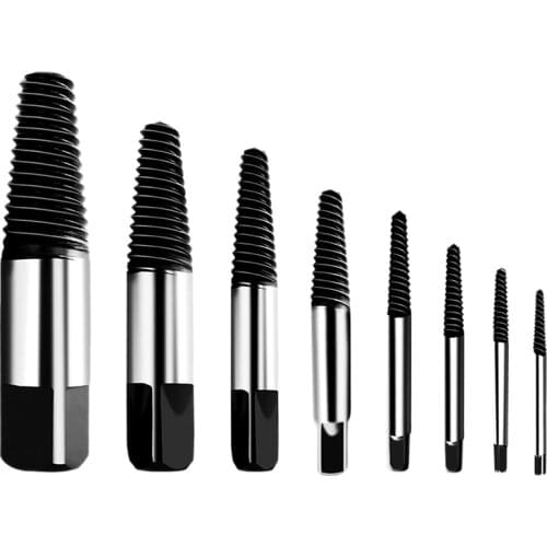 8Pcs Damaged and Stripped Screw Extractor Set 1/8"- 3/4" Broken Bolt Extractor and Broken Water Pipe Remover Set