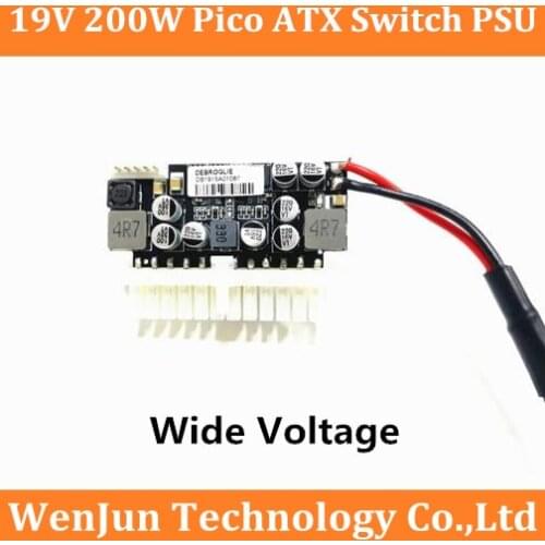16-24V input DC ATX PSU 19V 200W Pico ATX Switch Pico DC-DC PSU 24pin MINI ITX DC to ATX PC Power Supply For Computer