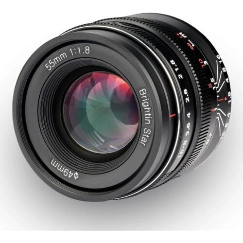 Brightin star 55mm F1.8 Full frame camera lens Fixed MF Manual Focus for Nikon Z6 Z7 Canon EOS RF SONY E Mirrorless Cameras