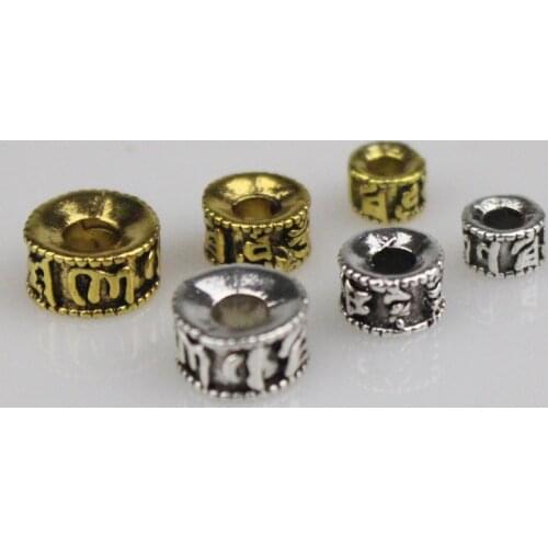 50pcs/lot Vintage Antique Gold Metal Wheel Beads 5mm 7mm 9mm Buddha Spacer Loose Beads Materials DIY Jewelry Making Bracelets