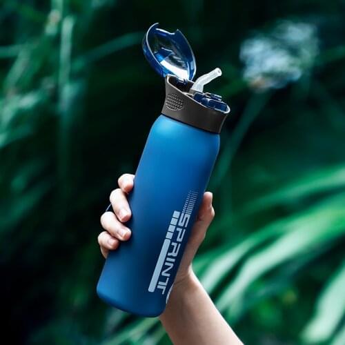 2021New Water Bottle with Straw Creative Fashion Portable Leakproof Shaker Outdoor Sport Travel Bottle Ecofriendly BPA Free