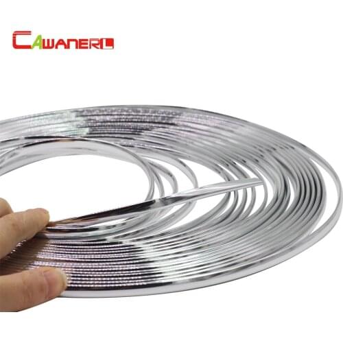 Cawanerl 600CM 240" Car Door Guard Grille Air Conditioner Outlet Vent Chrome Silver Trim Decoration Strip Car Styling