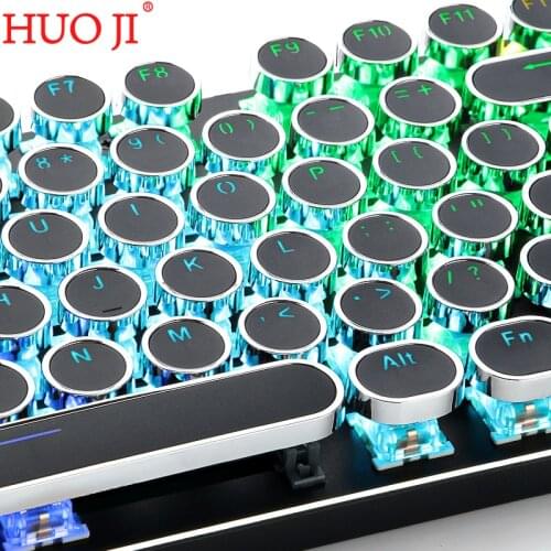 HUOJI104 keys-KEY retro steampunk typewriter mechanical keyboard keys are suitable for mechanical switch keyboards with key pull
