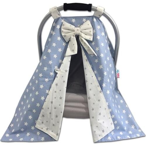 Jaju Baby Blue and Gray Star Combined Stroller Cover and Inner Cover
