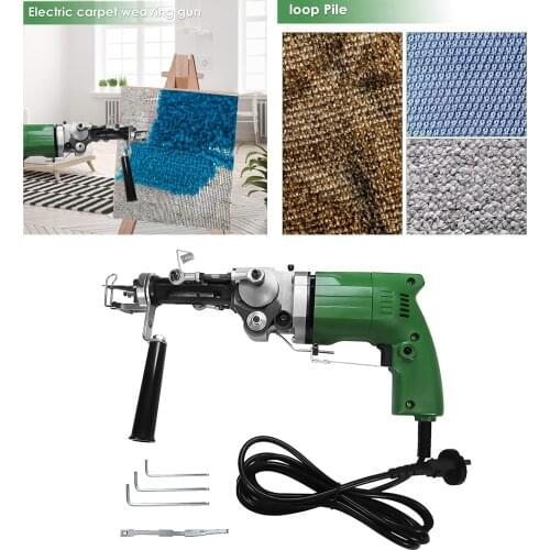 Portable Cut Pile Rug Tufting Gun Electric Carpet Weaving Machine Cut Pile Flocking Machine Knitting Machine 9-18mm