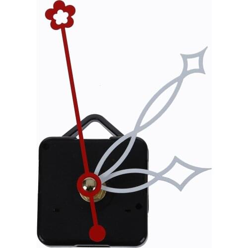 Clock Movement Mechanism with White Hour Minute Red Second Hand DIY Tools Set