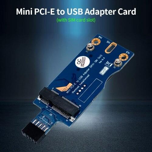 Mini PCI-E to USB Adapter Card 3G/4G Module Converter Adapter Card with SIM Card Slot LED Indicator Light Vertical Installation