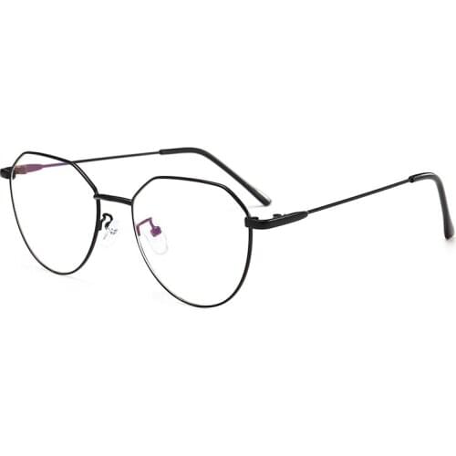Polygon Metal Clear Eyeglasses Gold Eye Glasses Frame Frames for Man Women Optical Myosia