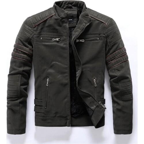 Fall/Winter 2021 Mens PU Suede Leather Jacket Motorcycle Coat Jacket Fashion Embroidered Brand Mens Top Streetwear