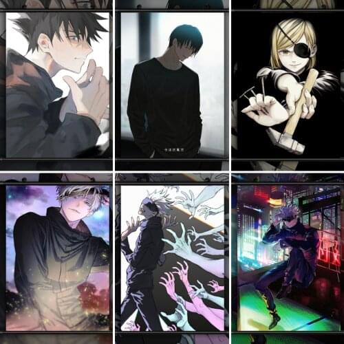 Jujutsu Kaisen Satoru Gojo Fushiguro Megumi Anime Diamond Painting Diamond Inlaid Diamond Mosaic Cross Stitch Kits Home Decor