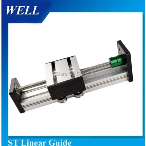 Free Shipping 15-500mm Effective Travel Length Stroke Linear Rail Guide Table Motion T8*2 4 8 T-screw CNC 3D Printer Parts