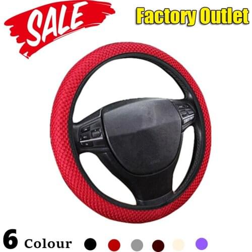 New Sandwich Fabric Handmade Steering Wheel Cover Breathability Skidproof Universal Fits Most Car Styling Steering-wheel 36-39CM