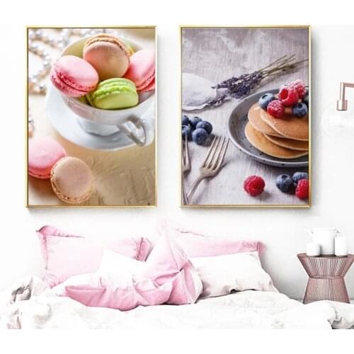 Nordic Posters Cake Coffee Dessert Canvas Painting Modern Wall Art Pictures Print Kitchen Restaurant Living Room Decoration