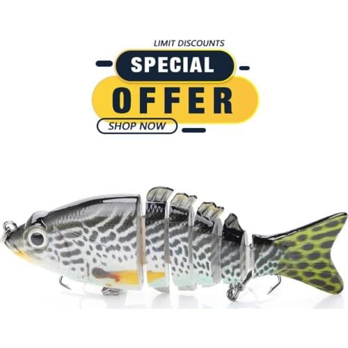 TREHOOK Limited Special Offer 100mm 20g Lifelike Jointed Bait 6-Segments Sinking Wobblers Fishing Lure
