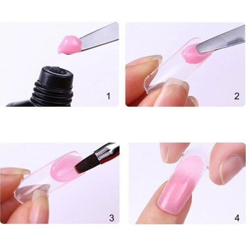 Dual-purpose Nail Pen Steel Push Phototherapy Pen Quick Dual-use Extension Crystal Stick Gel Pen Nail And Glue Nail Brush S I8N4