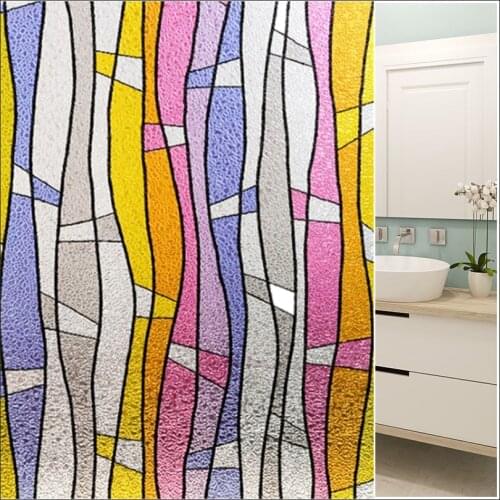 Color Static Thickening Window Decoration Glass Film Sticker Bathroom Kitchen Living Room Sliding Door Anti-Privacy