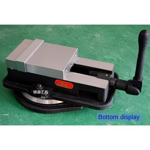 Heavy-duty milling machine vise, angle-fixed precision machine, grinder flat-nose pliers, 8 inch, with rotating base