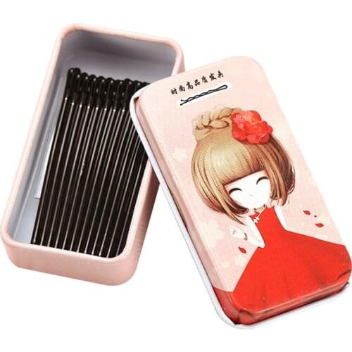 Box Packed 15PCS/Set Women Girls Basic Black Metal Barrettes Hair Holder Hairpins Hair Clips Headband Fashion Hair Accessories