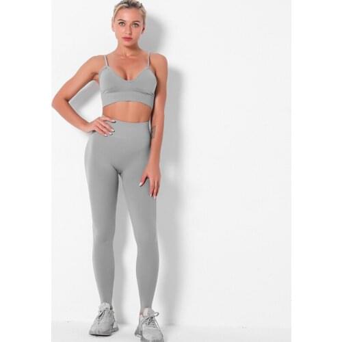 2021 Stylish Tight Fitness Women Yoga Sets Sportswear Clothes Sports Bra