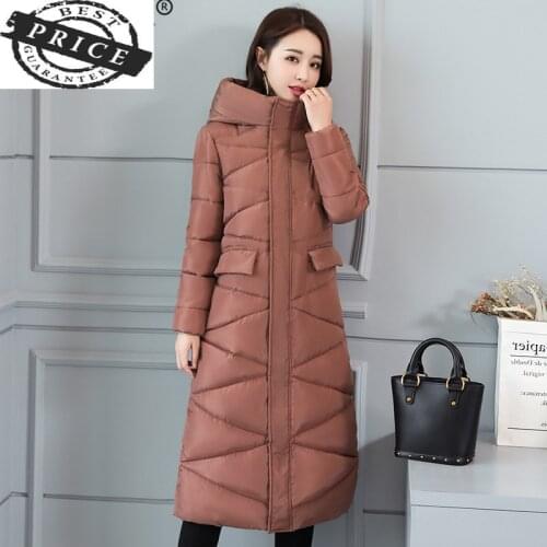 Winter Parkas Mujer Jacket Women Clothes 2021 Korean Padded Casual Long Coat Hooded Ladies Slim Elegant Warm Parka aaa6